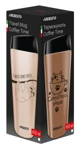Фото: Термочашка Ardesto Coffee time Raccoon 450ml Brown (AR2645DML) № 3 | KTC