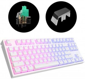 Клавіатура Dark Project Pudding Gateron Mechanical Cap Teal KD87A ENG/UA/RU (DP-KD-87A-107700-GTC)