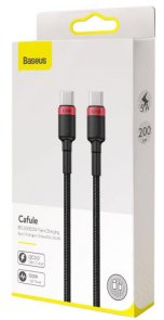Кабель Baseus Cafule PD 2.0 100W Type-C / Type-C 2m Red (CATKLF-AL91)