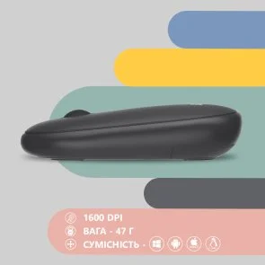 Фото: Миша 2E MF300 Silent Wireless Graphite Black (2E-MF300WBK) № 6 | KTC
