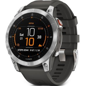 Garmin Epix 2 Slate/Stainless Steel with silicone band