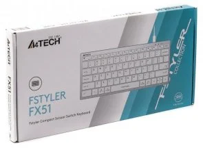 Фото: Клавіатура компактна A4tech Fstyler FX51 White (FX51 USB White) № 5 | KTC