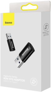 Перехідник Baseus Ingenuity Series Mini OTG Adaptor AM / Type-C Black (ZJJQ000101)