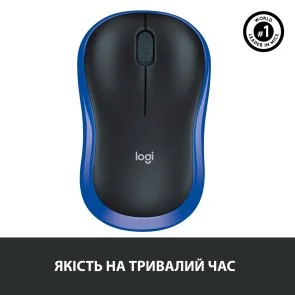Фото: Миша Logitech M185 Black/Blue (910-002239) № 2 | KTC