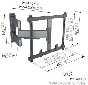 Кронштейн Vogels TVM 5445 Black (5854450)