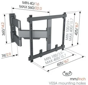 Фото: Кронштейн Vogels TVM 5445 Black (5854450) № 2 | KTC