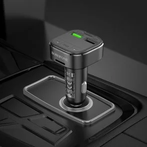 Фото: FM-трансмітер + АЗП BOROFONE BC43 Flash 18W Black № 6 | KTC