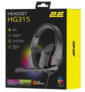 Гарнітура 2E Gaming HG315 7.1 Black (2E-HG315BK-7.1)