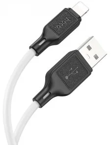 Фото: Кабель Hoco X90 Cool silicone 2.4A AM / Lightning 1m White (6931474788412) № 2 | KTC
