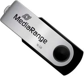 Фото: Флешка USB MediaRange Swivel swing stick 16GB Black/Silver (MR910) № 3 | KTC