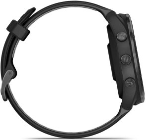 Смарт годинник Garmin Forerunner 965 - Carbon Gray DLC Titanium Bezel with Black Case and Black/Powder Gray Silicone Band (010-02809-10)