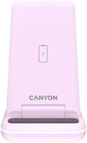 Фото: Бездротова зарядна станція Canyon WS-304 3in1 Iced Pink (CNS-WCS304IP) № 3 | KTC