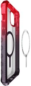 Фото: Чохол iTSkins for iPhone 15 Supreme R Prism with MagSafe Coral and black (AP5N-SUPMA-COBK) № 3 | KTC