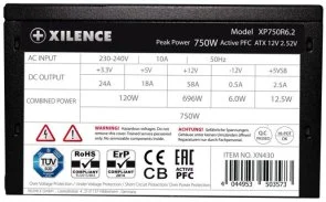 Фото: Блок живлення Xilence 750W XN430 Performance C plus (XP750R6.2) № 4 | KTC