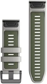 Фото: Ремінець Garmin QuickFit 26mm Watch Bands Fog Gray/Moss Silicone (010-13281-08) № 2 | KTC