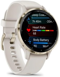 Смарт годинник Garmin Venu 3S Soft Gold Stainless Steel Bezel with Ivory Case and Silicone Band (010-02785-04)
