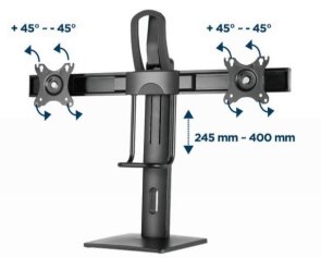 Кронштейн Gembird MS-D2-01 Black