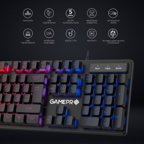 Клавіатура GamePro GK380 RGB USB Black