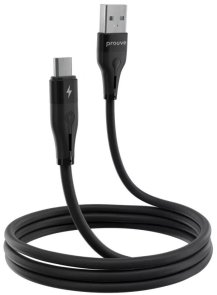 Кабель Proove Soft Silicone 2.4A AM / MicroUSB 1m Black (CCSO20001301)