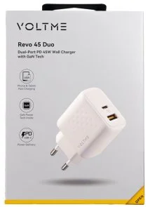 Фото: Зарядний пристрій VOLTME Revo 45 Duo GaN III 45W White (V2114) № 4 | KTC