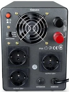 Фото: ДБЖ Gemix PSN-1000U 3xSchuko / No battery (PSN1000U) № 3 | KTC