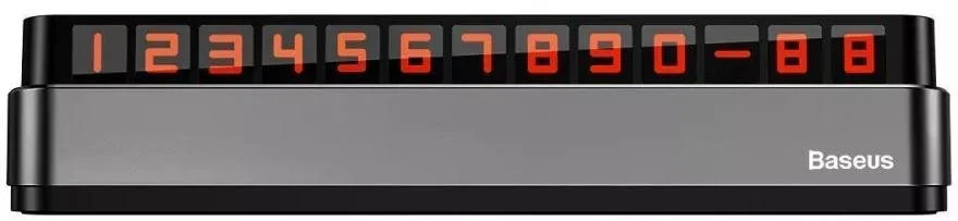 Фото: Тимчасова карта паркування Baseus Moonlight Temporary Parking Number Plate Gray № 2 | KTC