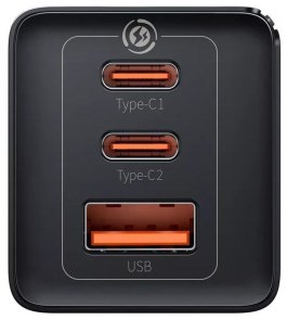 Зарядний пристрій Baseus GaN5 Pro PD QC 65W 3.25A Black with Type-C/Type-C (CCGP120201)