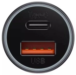 Фото: Автомобільний зарядний пристрій Baseus Golden Contactor Max 60W Dark gray (CGJM000113) № 4 | KTC
