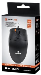 Миша Real-EL RM-220 Black (EL123200026)