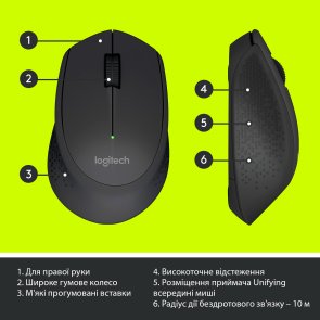 Миша Logitech M280 Black (910-004287)