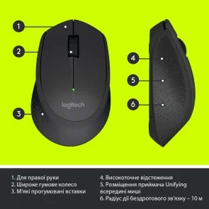 Фото: Миша Logitech M280 Black (910-004287) № 4 | KTC
