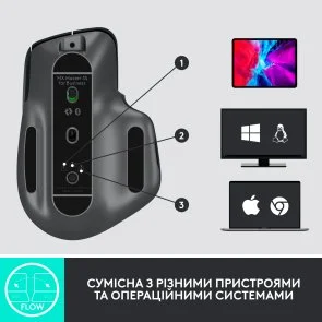 Фото: Миша Logitech MX Master 3S for Business Graphite (910-006582) № 8 | KTC