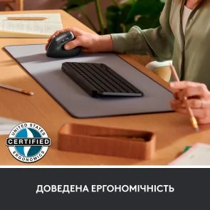 Фото: Миша Logitech Lift Vertical Ergonomic Graphite OEM (910-006494) № 11 | KTC