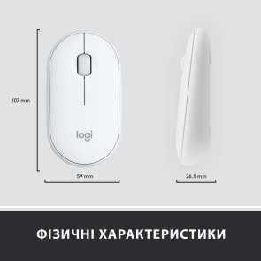 Комплект клавіатура+миша Logitech MK470 Slim Combo Off-White (920-009205)