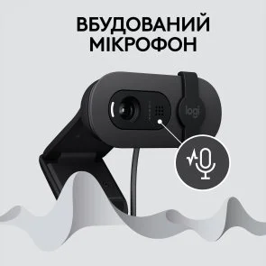 Фото: Web-камера Logitech Brio 100 Graphite (960-001585) № 6 | KTC