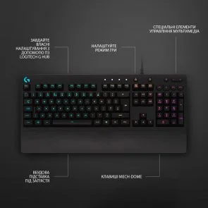 Фото: Клавіатура Logitech G213 Prodigy UKR Black (920-010740) № 7 | KTC