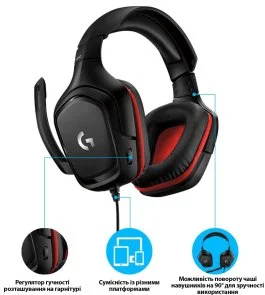 Фото: Гарнітура Logitech G332 (981-000757) № 2 | KTC