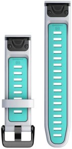 Ремінець Garmin 20mm QuickFit Silicone Watch Bands Whitestone/Aqua (010-13279-07)