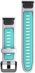 Фото: Ремінець Garmin QuickFit 20mm Silicone Watch Bands Whitestone/Aqua (010-13279-07) № 3 | KTC