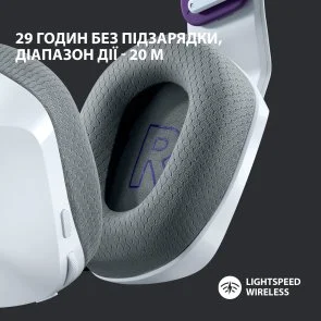 Фото: Гарнітура Logitech Lightspeed Wireless RGB Gaming Headset G733 White (981-000883) № 7 | KTC