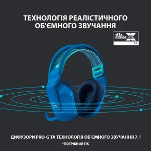 Фото: Гарнітура Logitech Lightspeed Wireless RGB Gaming Headset G733 Blue (981-000943) № 3 | KTC