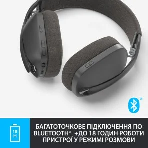 Фото: Гарнітура Logitech Zone Vibe 100 Graphite (981-001213) № 8 | KTC