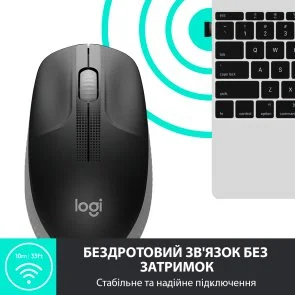 Фото: Миша Logitech M190 Full Size Wireless Grey (L910-005906) № 5 | KTC