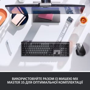 Клавіатура Logitech MX Mechanical Wireless Illuminated Performance US International Graphite (L920-010757)