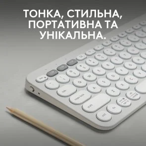 Фото: Клавіатура Logitech Pebble Keys 2 K380s Tonal White (920-011852) № 13 | KTC