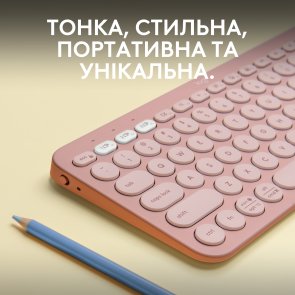 Клавіатура компактна Logitech Pebble Keys 2 K380s US International Tonal Rose (920-011853)