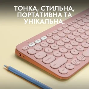 Фото: Клавіатура Logitech Pebble Keys 2 K380s Tonal Rose (920-011853) № 13 | KTC