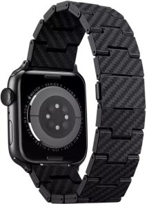 Ремінець Pitaka for Apple Watch 49/45/44mm - Fiber Watch Band Retro Black/Grey (AWB2311)