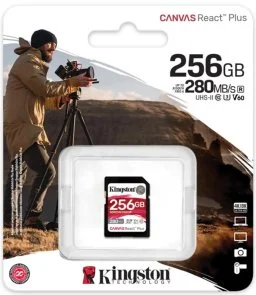 Фото: FLASH пам'ять Kingston Canvas React Plus U3 V60 SDXC 256Gb (SDR2V6/256GB) № 3 | KTC
