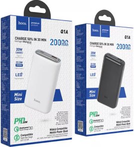 Батарея універсальна Hoco Q1A 20000mAh White (Q1A White)